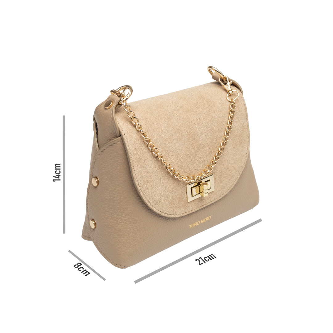 Damentasche aus naturwildleder, taupe Raisa
