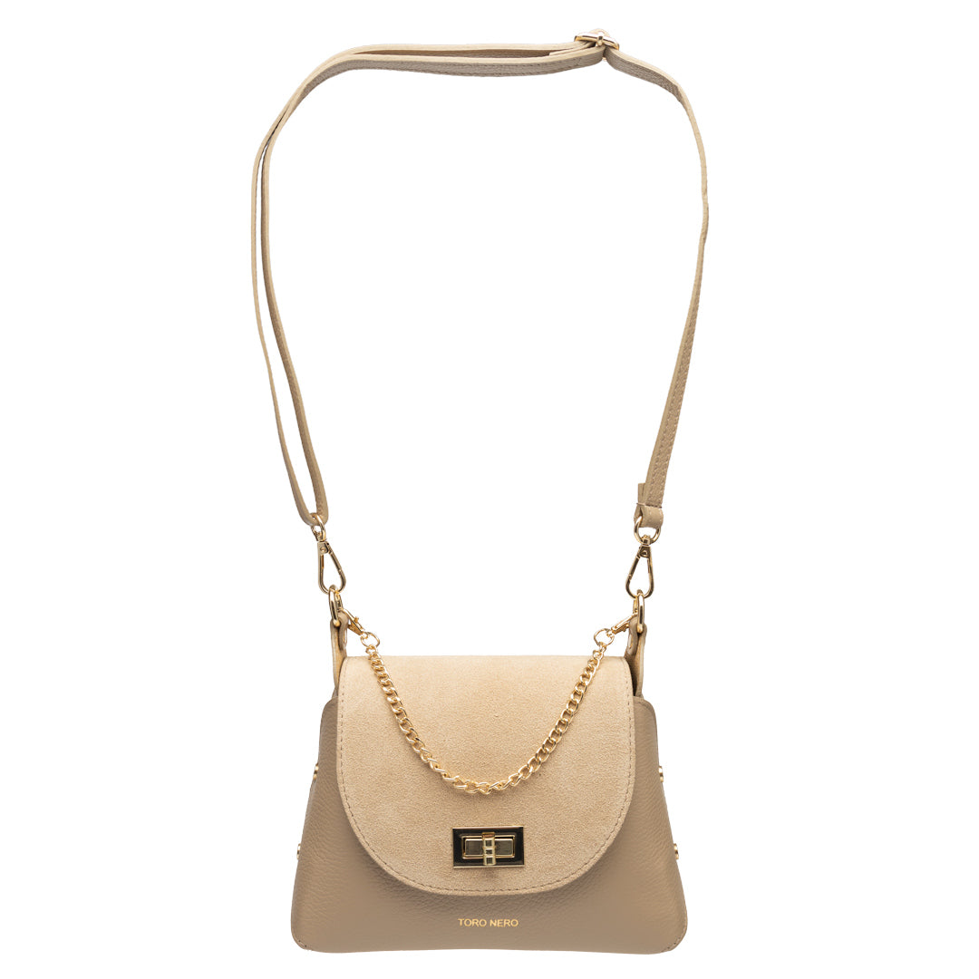 Damentasche aus naturwildleder, taupe Raisa