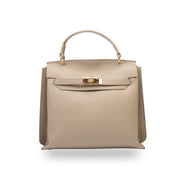 Damenhandtasche aus echtem Leder Taupe Raluca