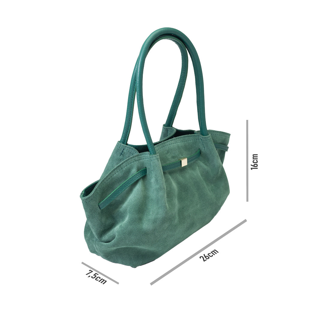 Damenhandtasche aus echtem Leder grün Elena