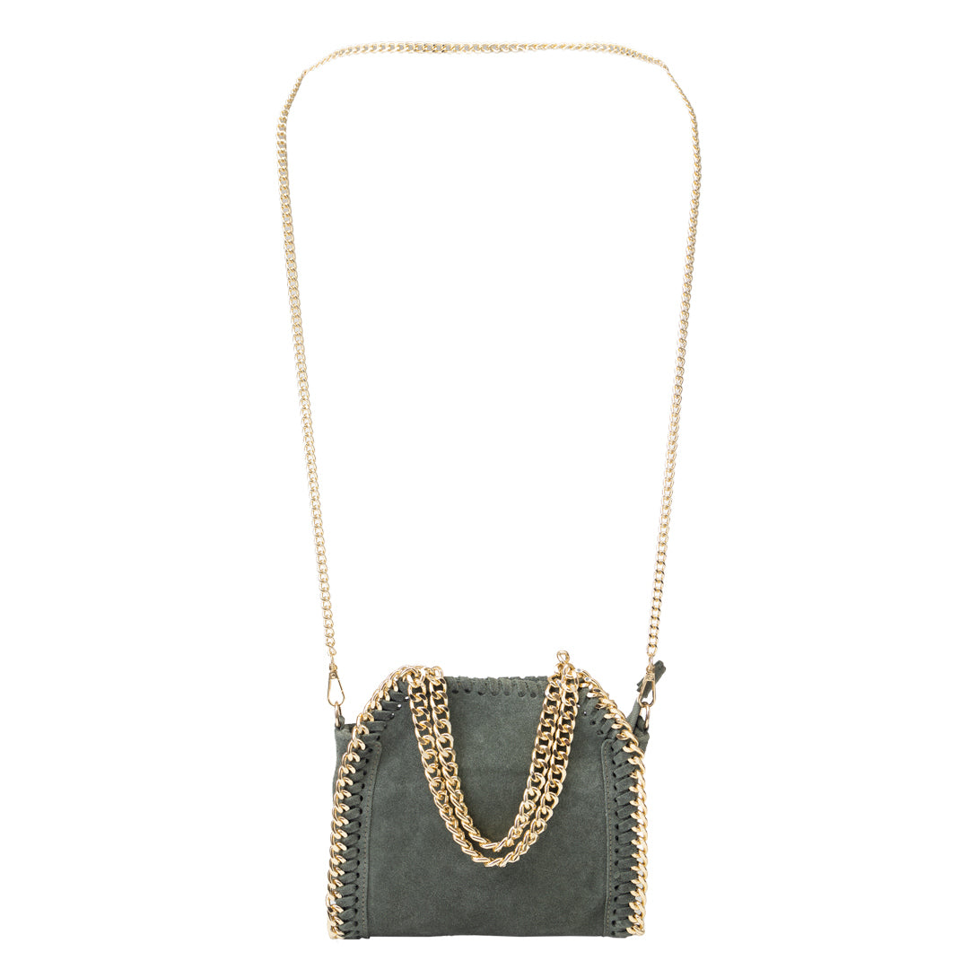 Damenhandtasche aus echtem Leder grün Ilona