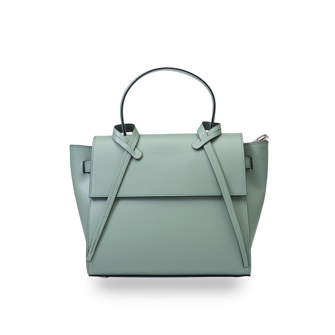 Damenhandtasche aus echtem Leder Salbeigrün Erika
