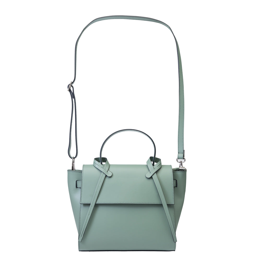 Damenhandtasche aus echtem Leder Salbeigrün Erika