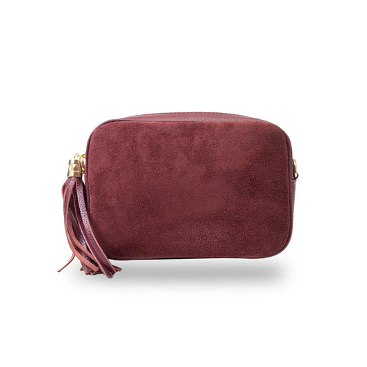 Damenhandtasche aus echtem Leder in Bordeauxrot Ancuta