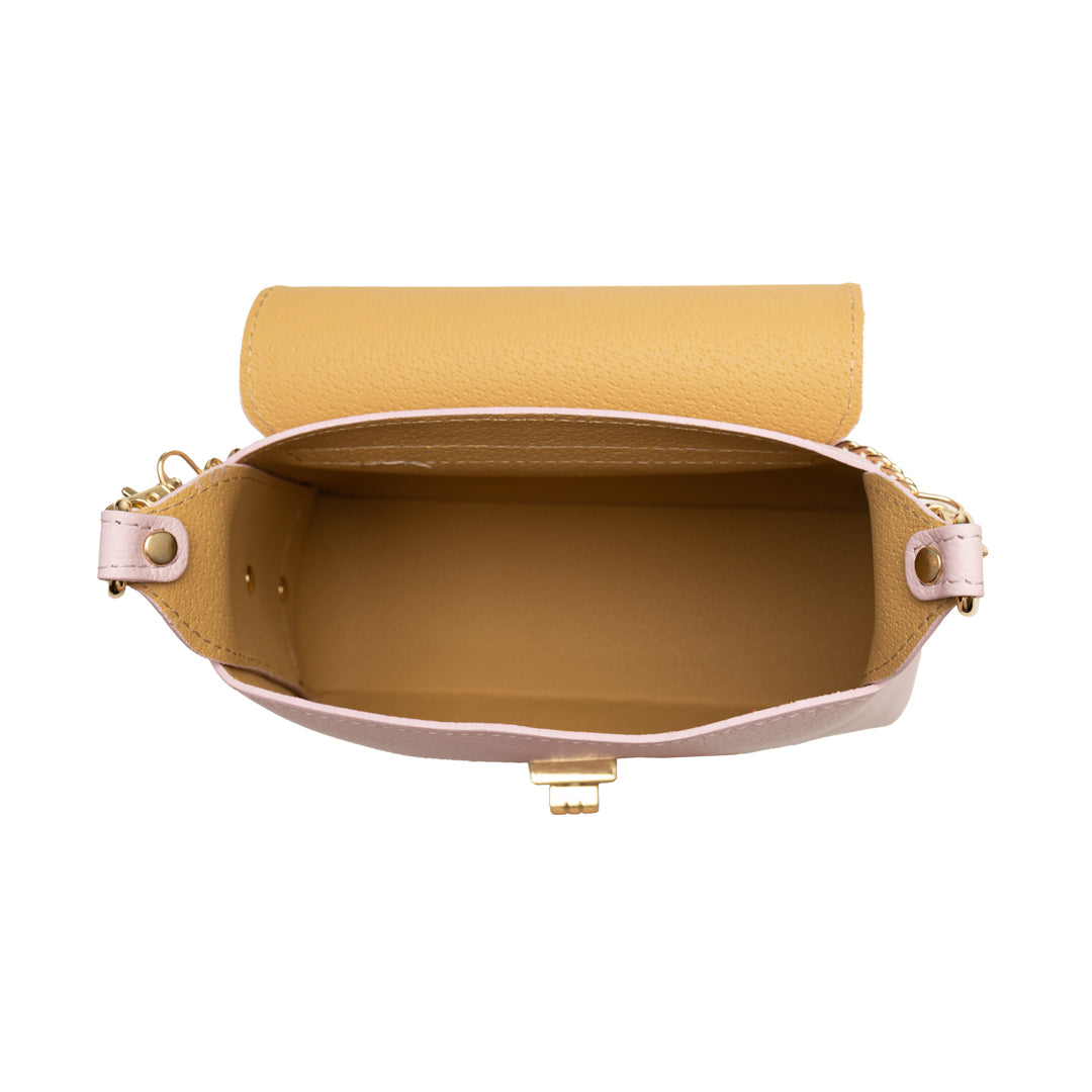 Damenhandtasche aus Wildleder, hellrosa Raisa