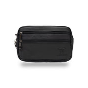 Herrengürteltasche aus schwarzem Echtleder Hand- und Gürtelträger