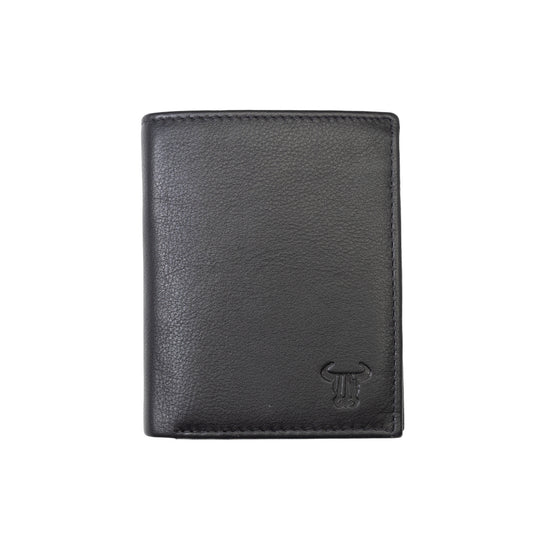 Men's wallet made of genuine leather, black, Ryan, RFID protection