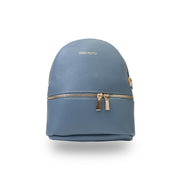 Damenrucksack aus echtem Leder in Blau Teen Spirit