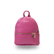 Fuchsiafarbener Teen Spirit Damenrucksack aus echtem Leder