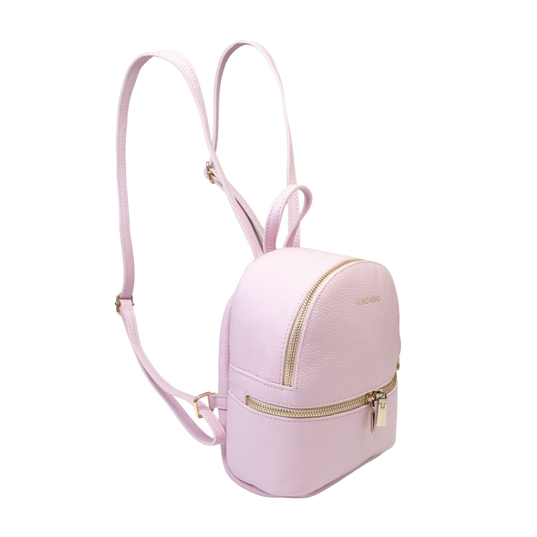 Damenrucksack aus echtem Leder in Lila Teen Spirit