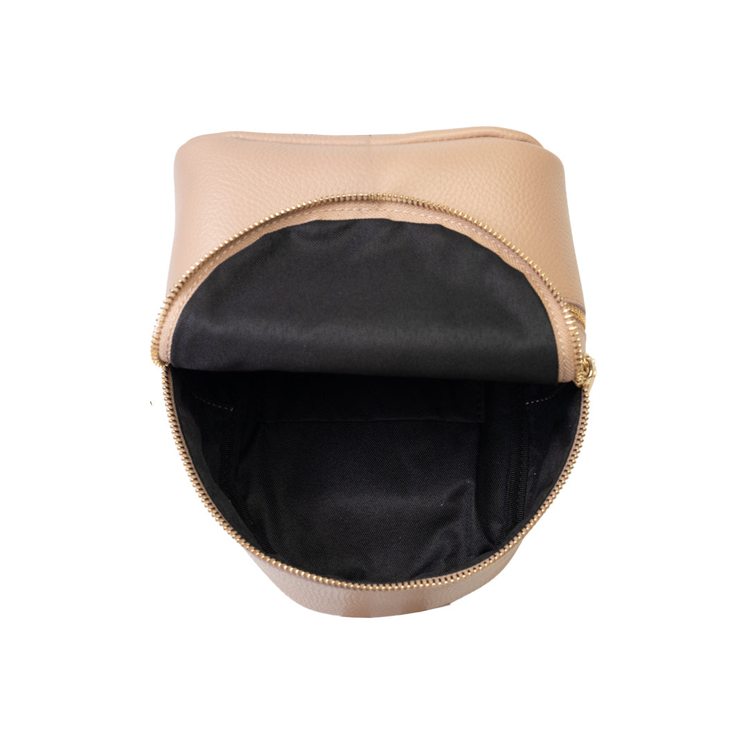 Sac à dos femme en cuir véritable rose pâle Teen Spirit