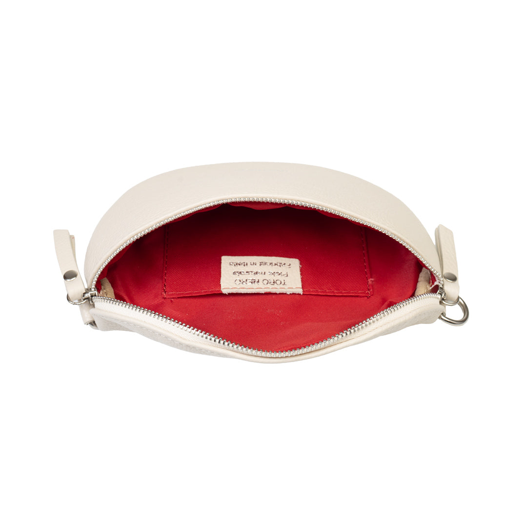 Riñonera de mujer de piel natural beige Waist Glam