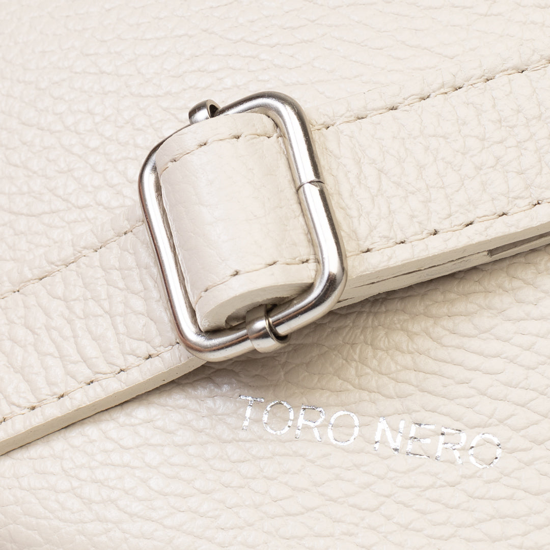 Riñonera de mujer de piel natural beige Waist Glam