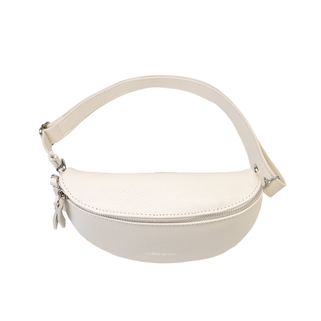 Riñonera de mujer de piel natural beige Waist Glam