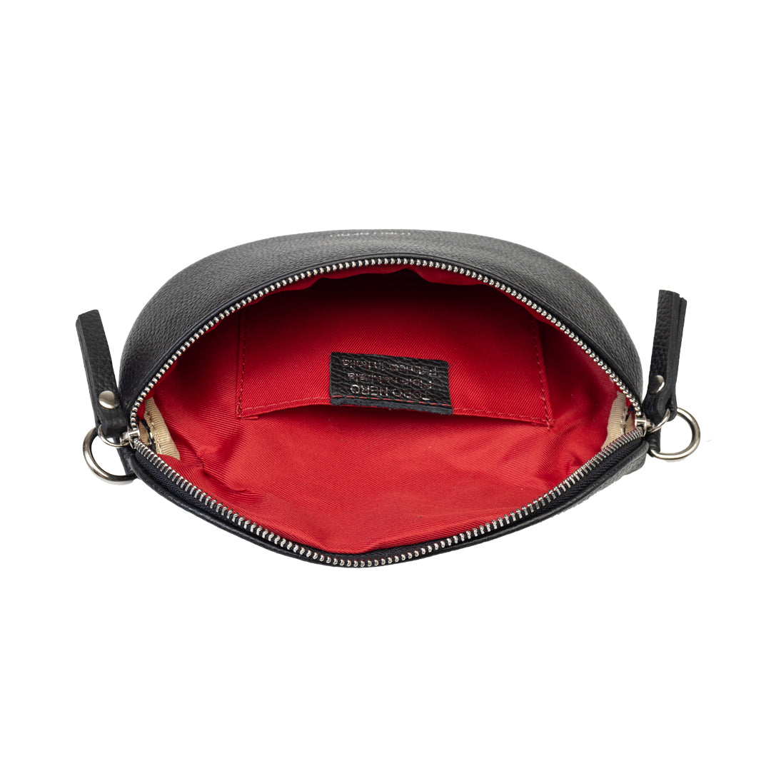 Dámska kožená ľadvinka Waist Glam, čierna