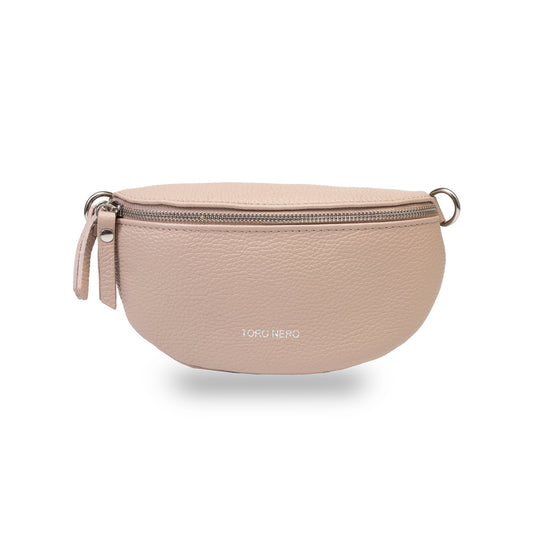 Damska saszetka ze skóry naturalnej w kolorze jasnoróżowym Waist Glam