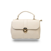 Damenhandtasche aus beigem Naturleder Beatrice